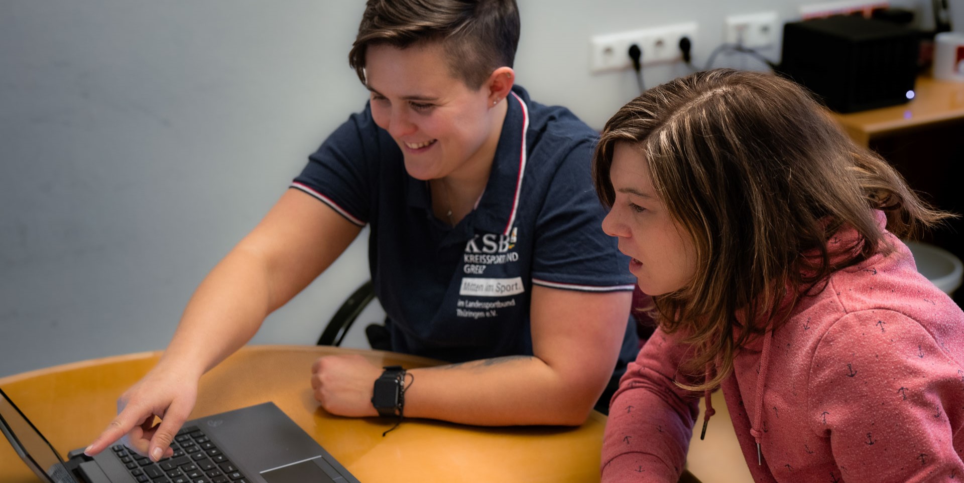 Mitarbeiter des Kreissportbundes Greiz e.V. bei der Planung