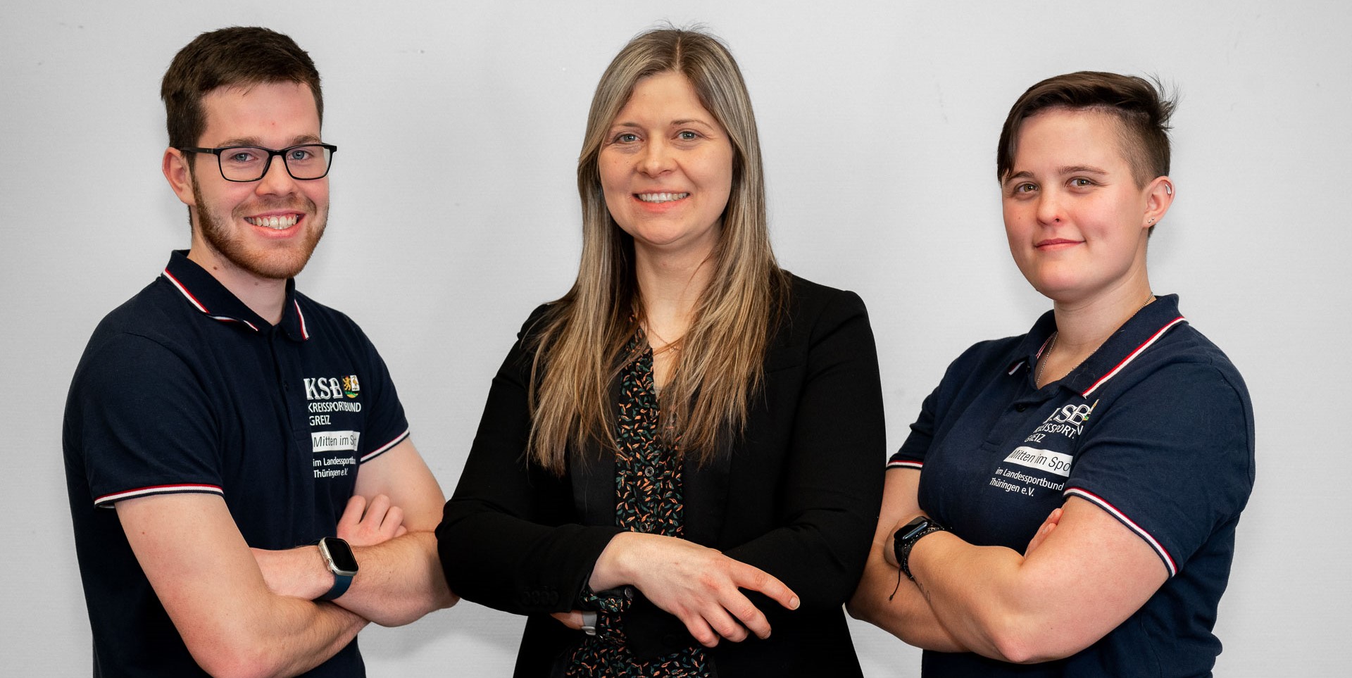 v.l.n.r.: Simon Ackermann, Christin Weinbrecht, Maria Anja L&uuml;ttchen - Kreissportbund Greiz e.V.